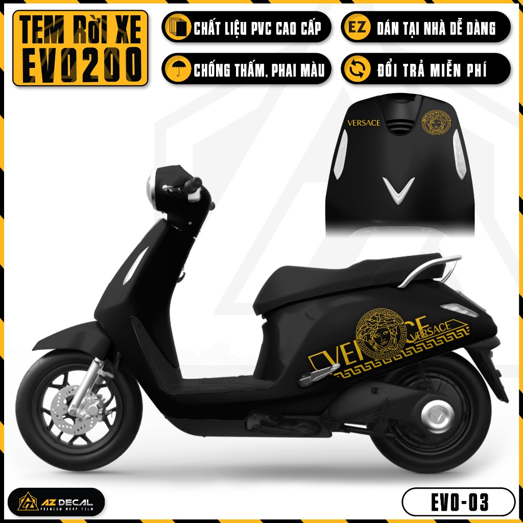 Decal Xe Máy Evo 200 | EVO-03 | Team Decal Hình Dán Xe Máy Evo 200 Chống Phai Màu AN Stickers