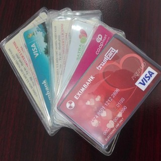 Vỏ bọc thẻ atm, thẻ sinh viên, thẻ nhân viên, túi nhựa đựng bảo vệ thẻ atm