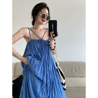 Váy Maxi Đi Biển Trơn Dáng Xoè