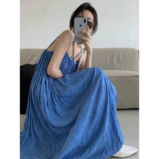 Váy Maxi Đi Biển Trơn Dáng Xoè