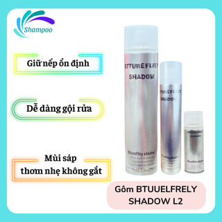 Gôm xịt tóc nam tạo kiểu gôm bttureflfey shadow 600ml, 320ml, 150ml l2 siêu cứng giữ nếp 12h