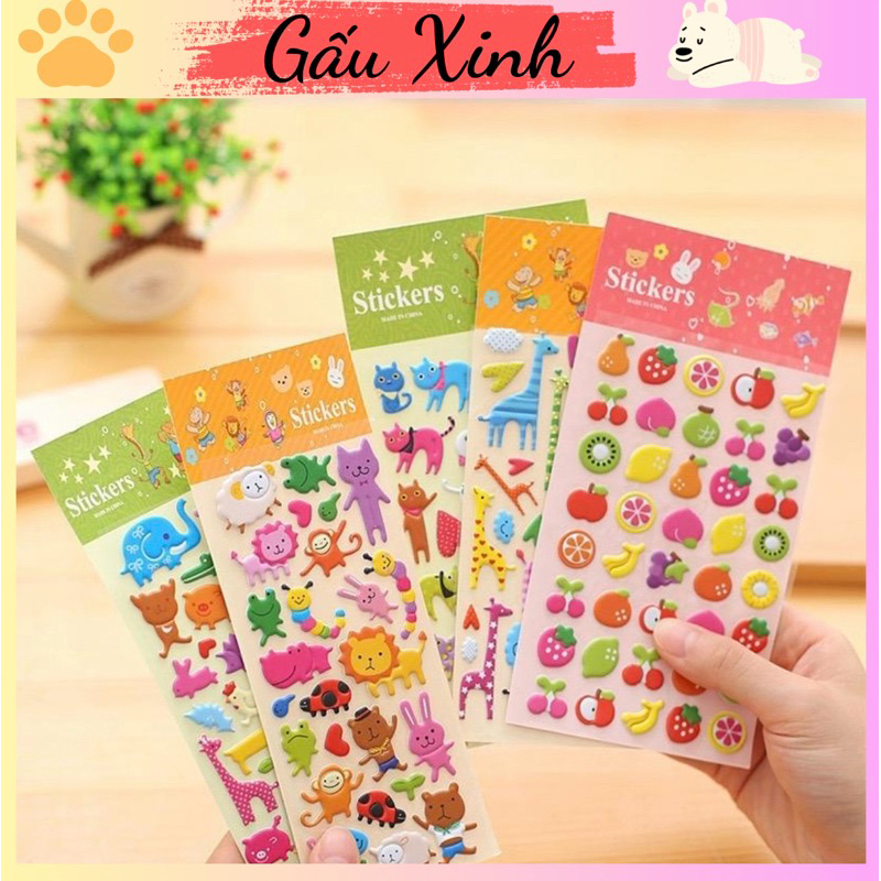 Sticker dán nổi nhiều hình