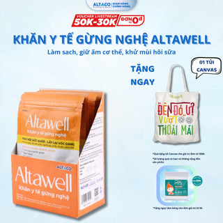 Altawell Khăn Gừng Nghệ Giúp Vệ SInh Cơ Thể Sau SInh (1 hộp 30 cái)