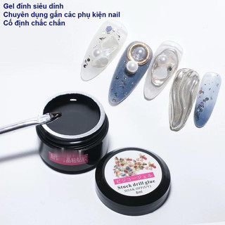 Gel đính đá Stuck Drill chính hãng 10g Keo đính đá nail chất đậm đặc (hũ lớn tiết kiệm)