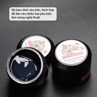 Gel đính đá Stuck Drill chính hãng 10g Keo đính đá nail chất đậm đặc (hũ lớn tiết kiệm)