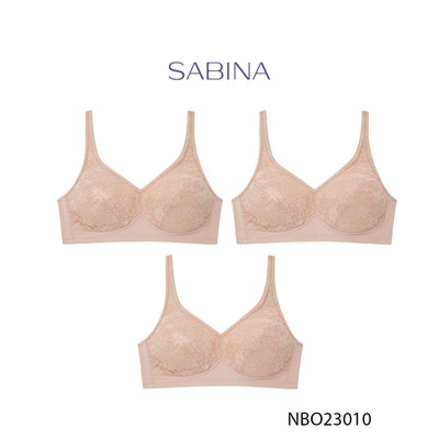 Combo 3 Áo Lót Không Đệm Không Gọng Có Size Lớn Phối Ren Thời Trang Function Bra By Sabina NBO23010