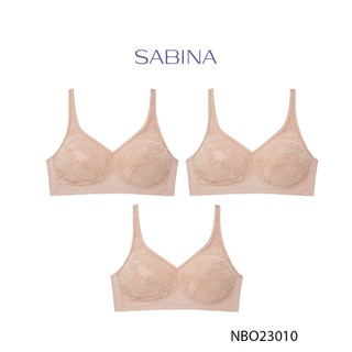 Combo 3 áo lót không đệm không gọng có size lớn phối ren thời trang function bra by sabina nbo23010
