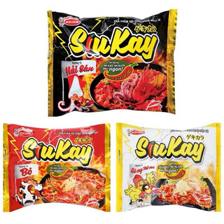 Mì siukay 7 cấp độ hương vị bò/hải sản gói 127g ...