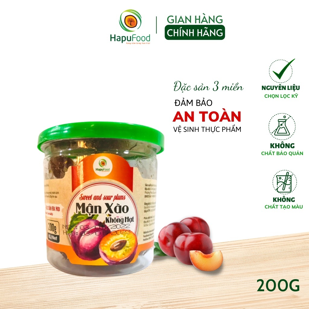 Mận xào không hạt HAPUFOOD 200g - thơm ngon