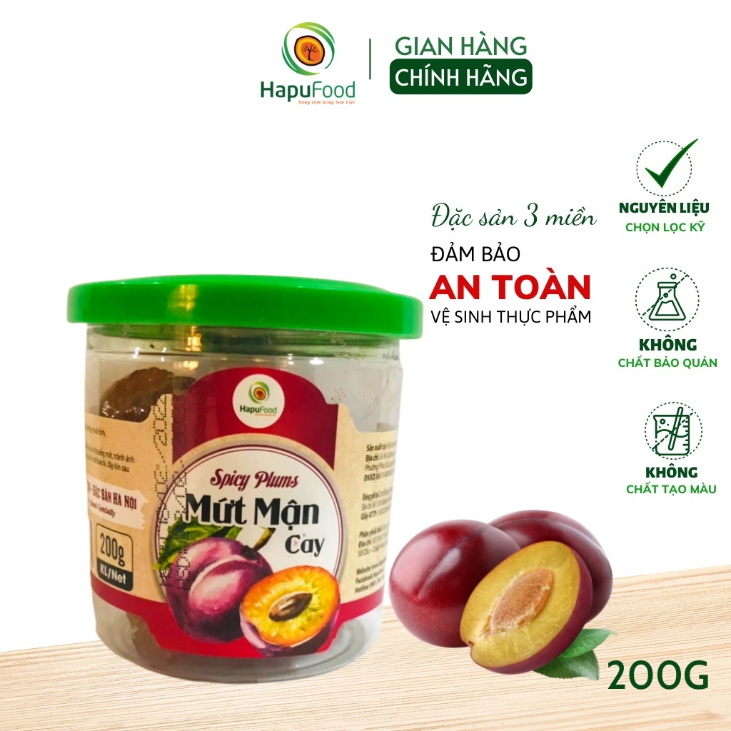 Mứt mận cay HAPUFOOD 200g - thơm ngon, chua ngọt