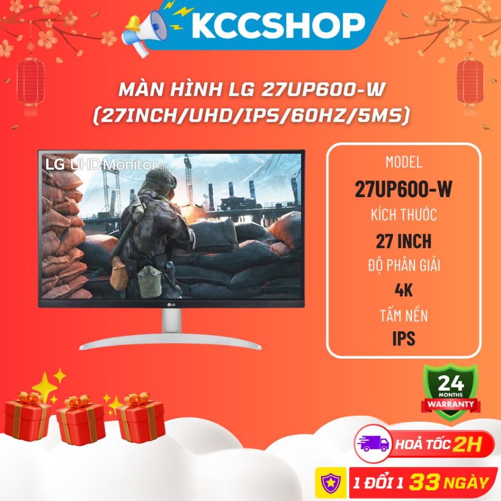 MÀN HÌNH LG 27UP600-W (27 inch | UHD 4K | IPS) - Chính Hãng