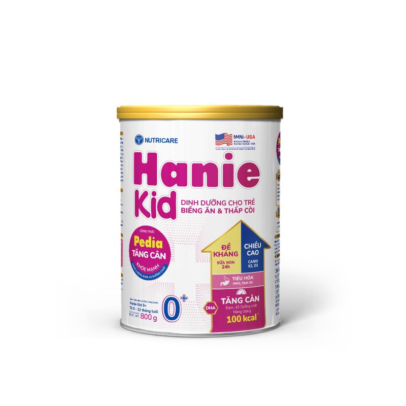 Sữa bột Hanie Kid 0+ lon 800g-date 2025(có ship hỏa tốc HCM)