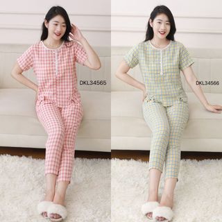 [BunnySky] ĐỒ BỘ MẶC NHÀ NỮ, QUẦN ÁO MẶC NHÀ CỔ REN TAY DÀI VÀ CỘC