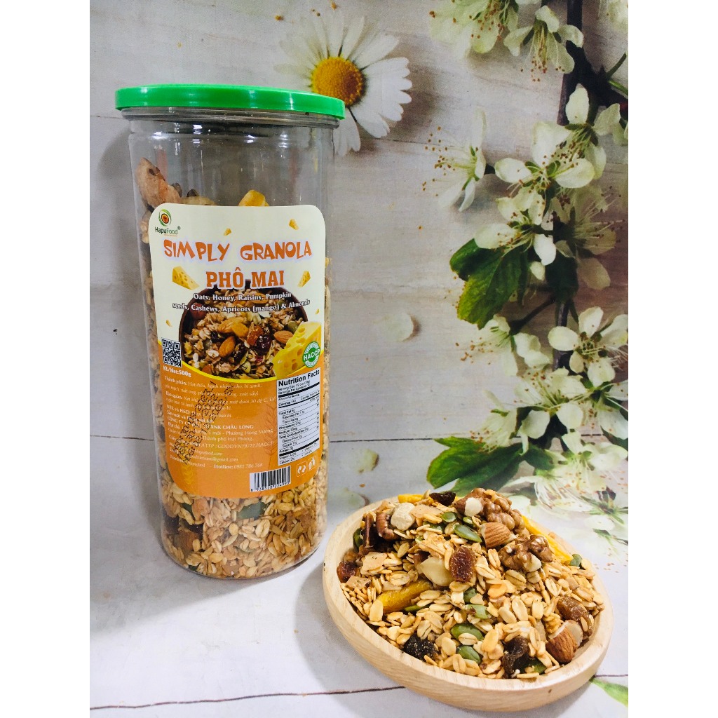 Simply Granola vị phô mai HAPUFOOD 500g - giảm cân