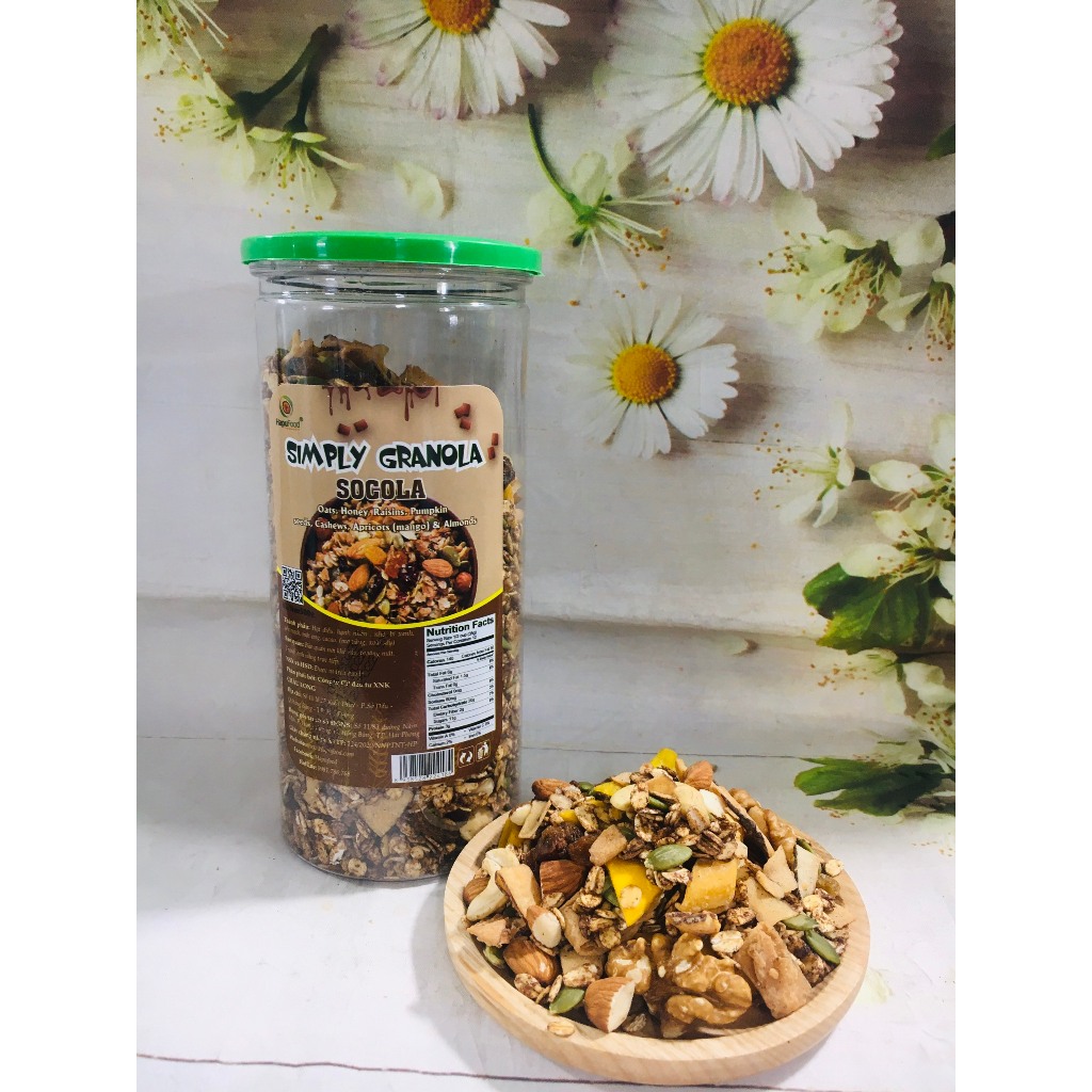 Simply Granola vị socola HAPUFOOD 500g - dinh dưỡng, ngũ cốc giảm cân