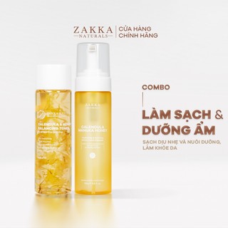 Bộ Đôi Hoa Cúc Zakka Naturals Làm Sạch Và Cấp Ẩm Dịu Nhẹ Cho Da Nhạy Cảm 