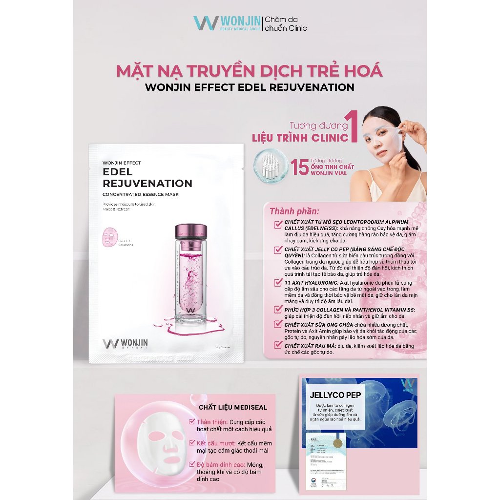 [Mã SGMST15K giảm đến 15K đơn 99K] Mặt Nạ Dưỡng Da Chuyên Sâu WonJin Mask 30g (1 Miếng) | BigBuy360 - bigbuy360.vn