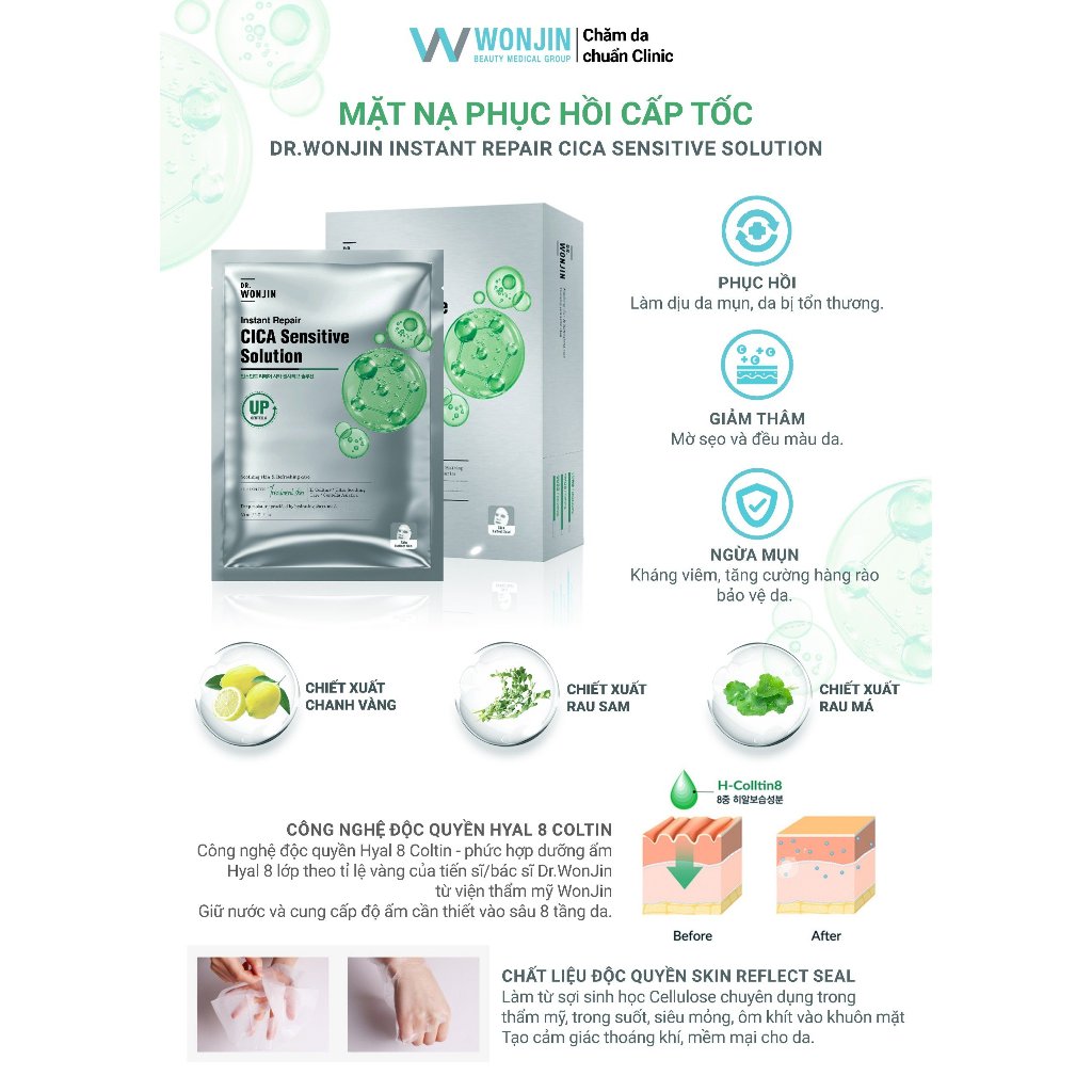 [Mã SGMST15K giảm đến 15K đơn 99K] Mặt Nạ Dưỡng Da Chuyên Sâu WonJin Mask 30g (1 Miếng) | BigBuy360 - bigbuy360.vn