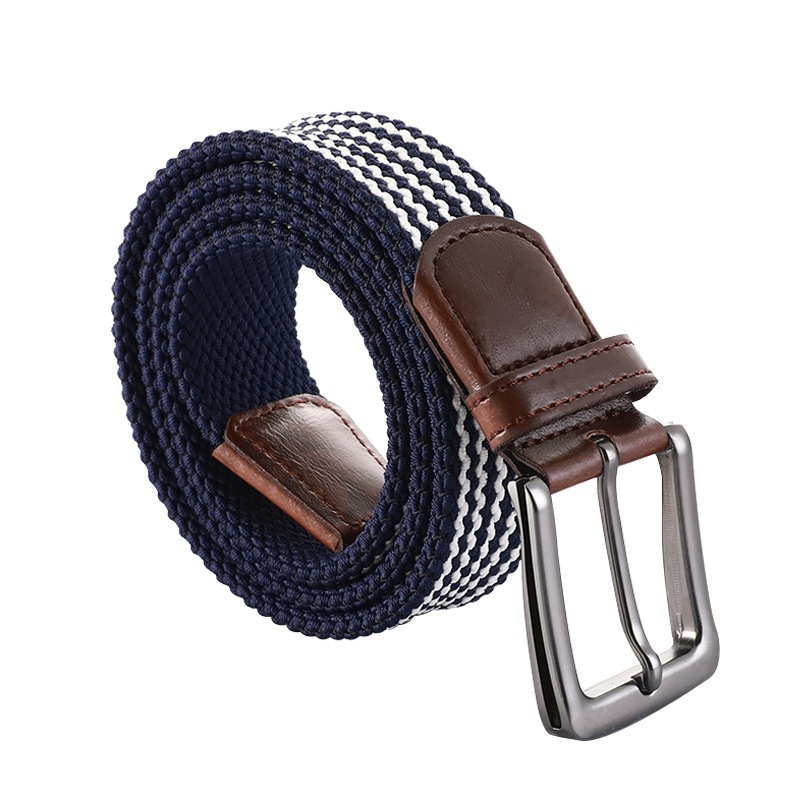 Dây nịch nam co giãn dây dù cao cấp Thiết kế dây thun đan phối da rất sang trọng có hộp giấy kèm theo