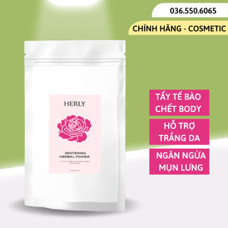 Bột tẩy da chết tắm trắng thảo mộc body cà phê dừa herly, sạch da, sáng mịn da 50gr