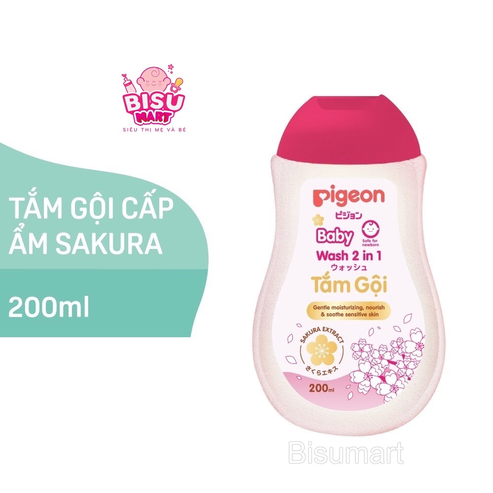 Sữa Tắm Gội Dịu Nhẹ 2 in 1 Sakura Pigeon 200ML/700ML