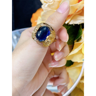 Nhẫn đồng nam mẫu hột màu to