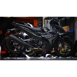 Tem Rời Decal - Mẫu RC  Màu Đen Chỉ Vàng - Exciter 150