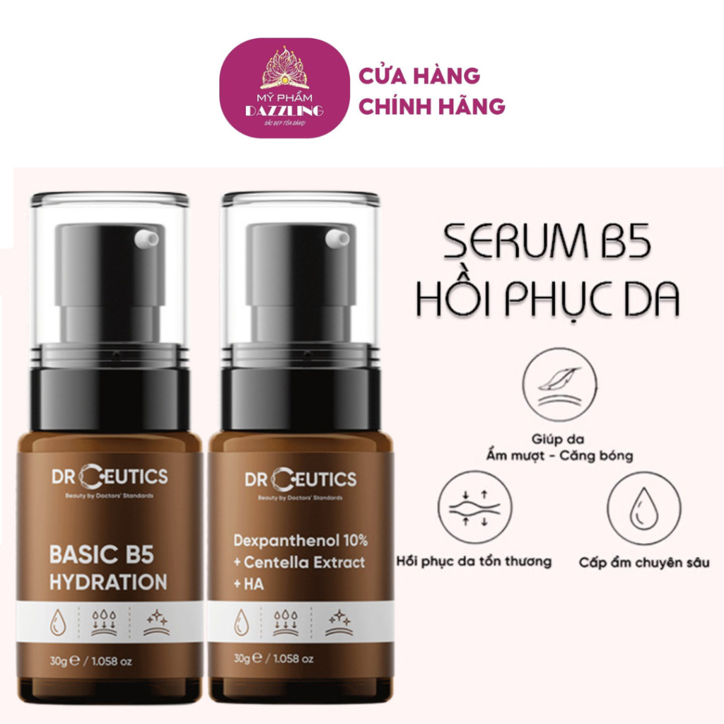 Tinh Chất B5 Phục Hồi Da Dầu Mụn DrCeutics Basic B5 Hydration (30g)