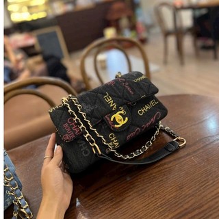 Túi xách Classic CN chất liệu vải logo trẻ trung
