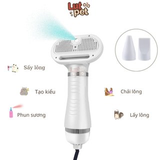 Máy sấy lông cho chó mèo đa năng 4 in 1, sấy lông, chải lông, tạo kiểu, tách lông - lutpet