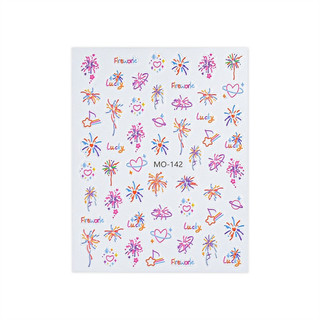 Sticker lụa nổi 5D pháo hoa-hình dán móng tay