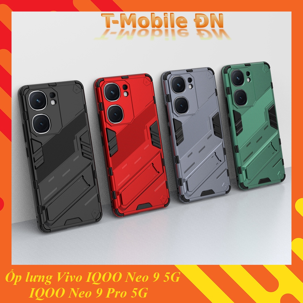 Ốp lưng Vivo IQOO Z9 Turbo Z9X 11 12 Pro Neo 5 6 7 SE Racing 8 9 Pro 5G chống sốc Iron Man PUNK cao cấp kèm giá đỡ