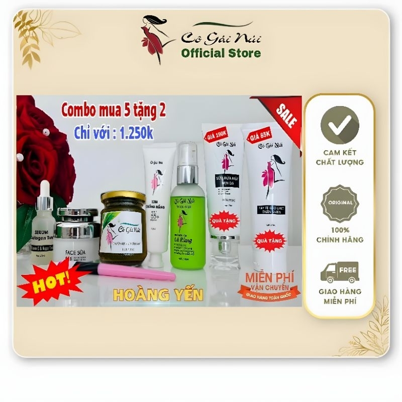 COMBO 5 SẢN PHẨM ( TẶNG 2 SẢN PHẨM ) CÔ GÁI NÚI