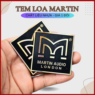 Tem Loa Martin dán thùng loa Chữ Vàng Vuông 5cm, giá bán 1 đôi