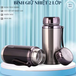 Bình giữ nhiệt kim cương, bình giữ nhiệt nóng lạnh chất liệu inox 304 cao cấp - bình giữ nhiệt 1000ml -1200ml-1500ml