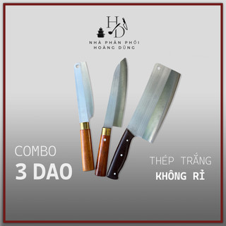 Bộ 3 dao làm bếp - thép trắng Nhật Bản không gỉ chất lượng cao