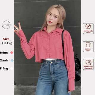  Áo sơ mi nữ dài tay dáng ngắn phong cách ulzzang Spring SMCRT86127/p0k31