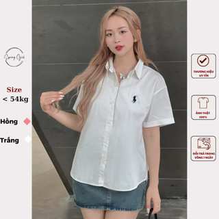  Áo sơ mi cộc tay thêu ngựa Spring Somingua3479/P0K38