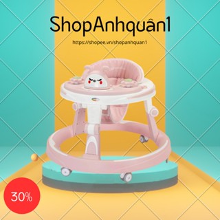 Xe Tròn Tập Đi 619 cho bé  Anh Khoa Kids có tay đẩy lót chân cho bé