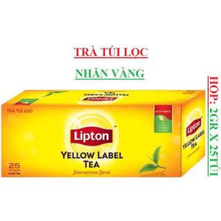 Trà túi lọc lipton nhãn vàng hộp 2gx25 gói