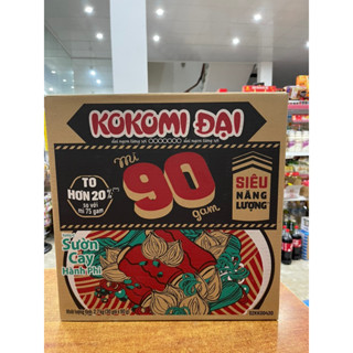  Thùng mì Kokomi vị Sườn cay hành phi 30 gói x90g  Bọc Chống Sốc  