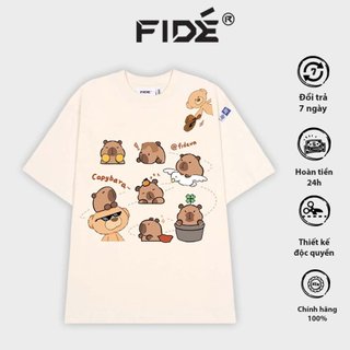 Áo thun FIDE CAPYBARA unisex form rộng cổ tròn CAPYBARA - AT51