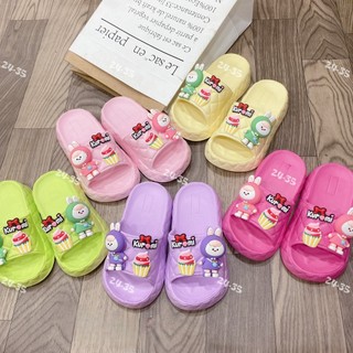 MUA 1 TẶNG 1-LÙI 1 SIZE Dép bánh mì đế cao cho bé gái chất cao su siêu mềm êm chân bé hình thỏ koromi êm chân