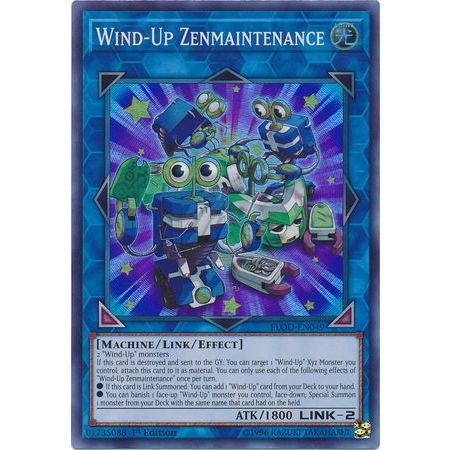 [ GGSTORE ] [ Bài Yugioh Chính Hãng ] Wind-Up Zenmaintenance - FLOD-EN049 - Super Rare 1st Edition