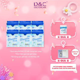Combo 6 gói Băng vệ sinh thảo dược Glamiss Cool Extra ban ngày 24,5 cm thấm hút vượt trội tự tin cả ngày dài