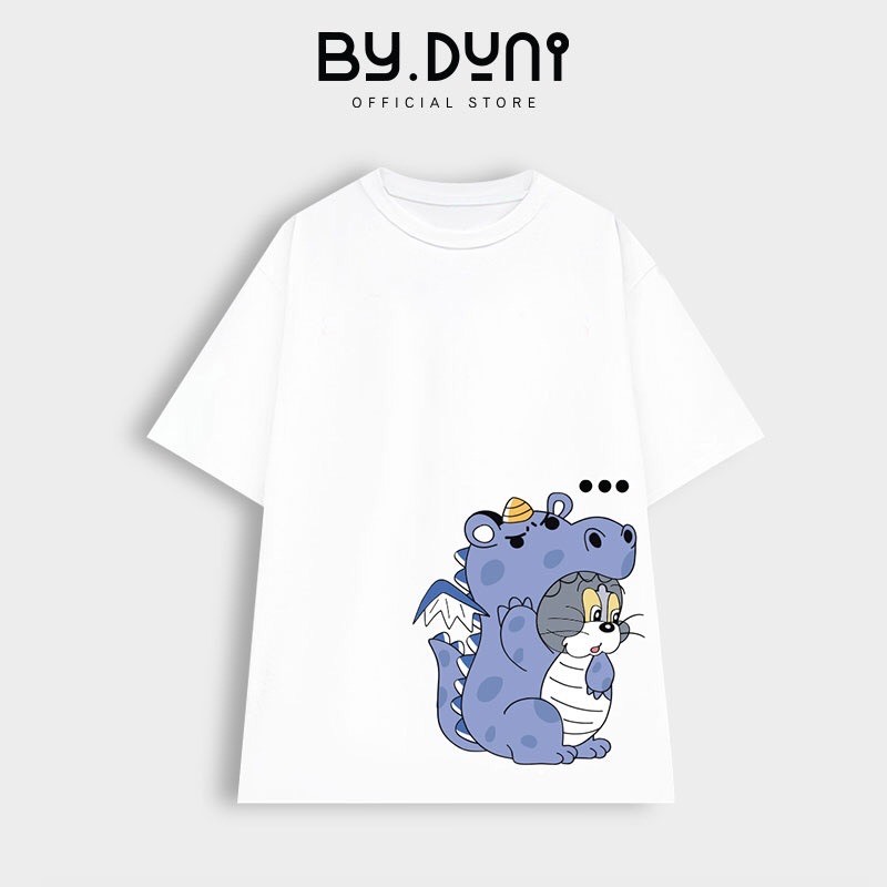 Áo thun CẶP MÈO CHUỘT unisex nam nữ form rộng,thun cotton su 4 chiều co giãn tốt, thấm hút mồ hôi hiệu quả, áo đôi; nhóm