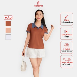 Áo polo cổ V CARDINA chất liệu Coolmax thoáng mát phối màu đẹp mắt lịch sự trẻ trung 4APC02