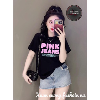 ÁO thun form rộng in chữ PINK JEANS dễ thương🌷