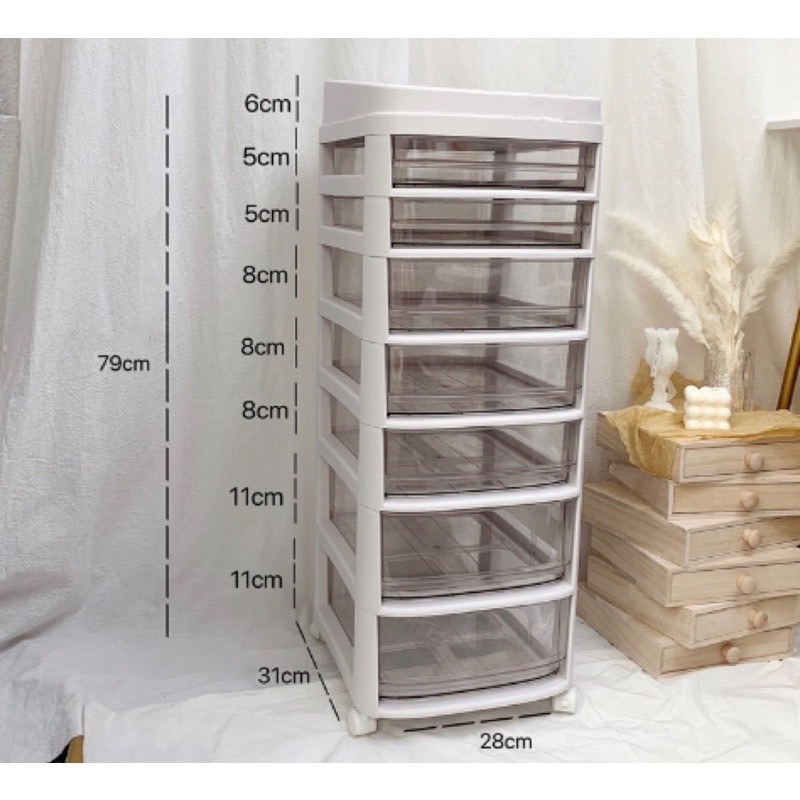 Tủ đựng đồ nail 7 tầng có khay đựng nước sơn có bánh xe dễ di chuyển hàng cao cấp