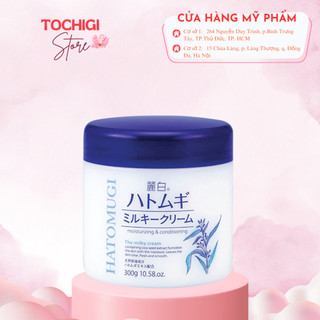 Kem dưỡng ẩm trắng da ý dĩ Hatomugi Moisturizing & Conditioning The Milky Nhật Bản 300g
